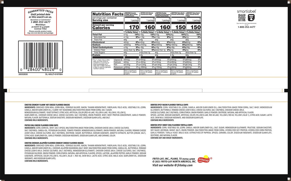 slide 8 of 12, Frito-Lay Variety Packs Bold Mix Snacks 50 ea, 50 ct