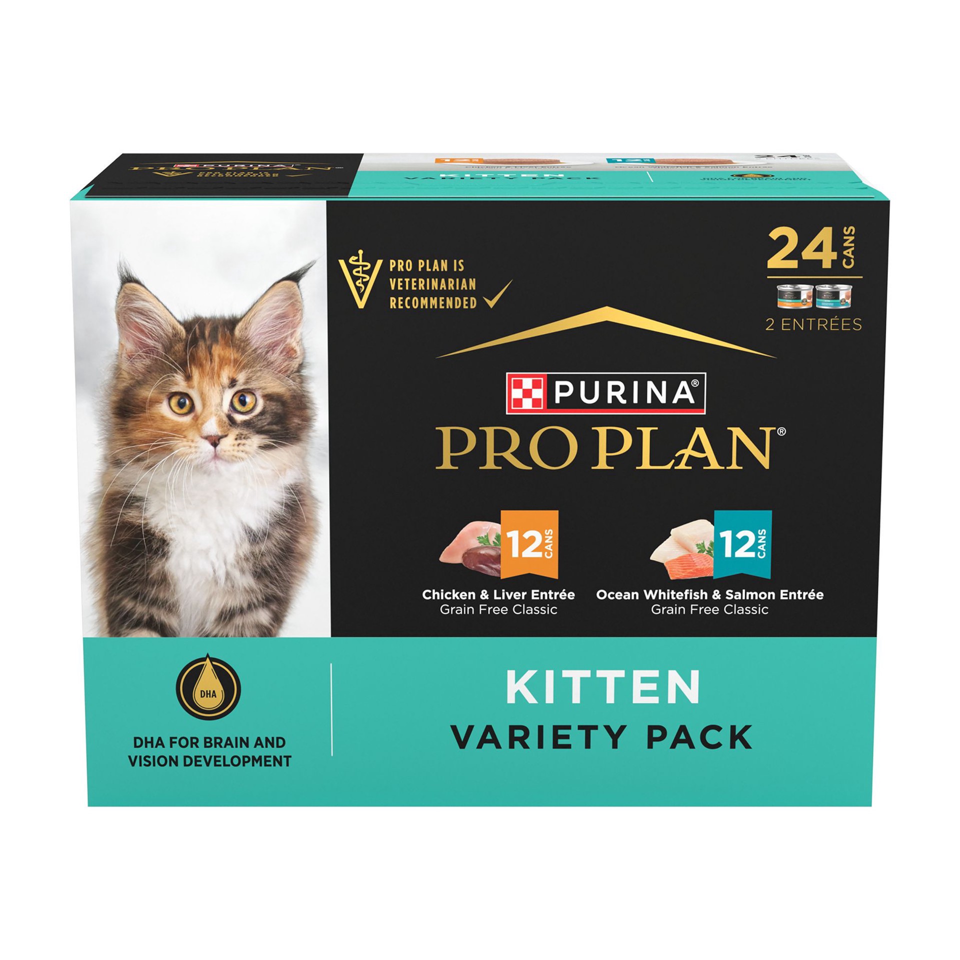 slide 1 of 1, Purina Pro Plan Kitten Variety Pack - Pate, 24 Ct, 24 ct
