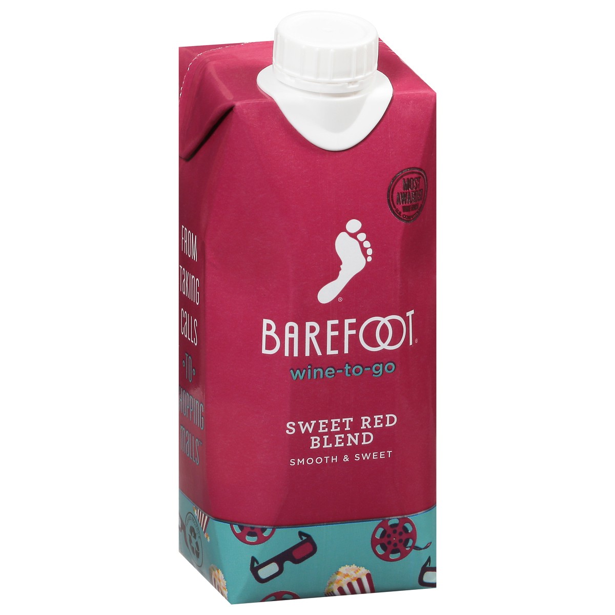 slide 2 of 9, Barefoot Wine-To-Go Sweet Red Blend, 500 ml