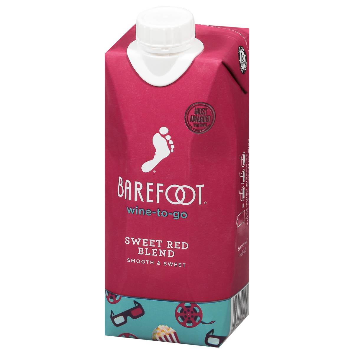 slide 3 of 9, Barefoot Wine-To-Go Sweet Red Blend, 500 ml