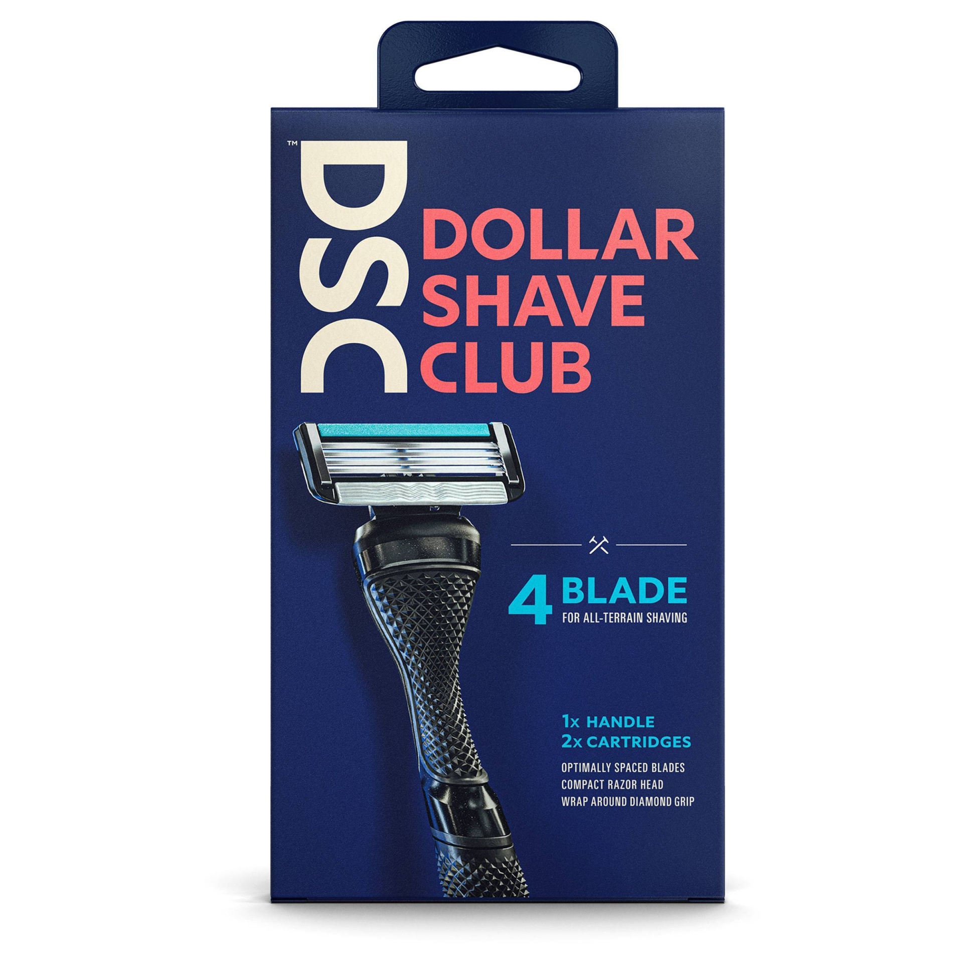 slide 1 of 3, Dollar Shave Club 4-blade Razor Starter Set, 1 kit