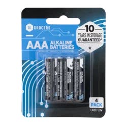 SE Grocers AAA 4 Pack Alkaline Batteries