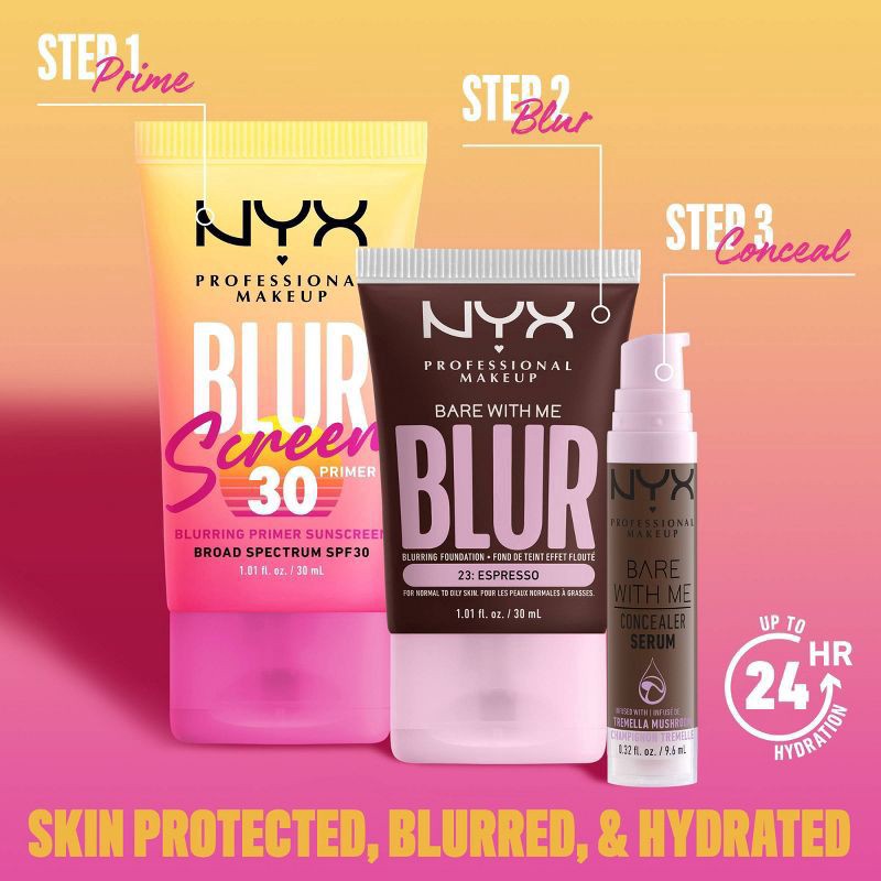 slide 5 of 10, NYX Professional Makeup Blur Screen Primer - SPF 30 - 1.01 fl oz, 1.01 fl oz