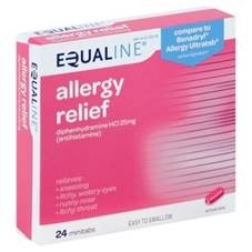 slide 1 of 1, Equaline Allergy Relief, 24 ct