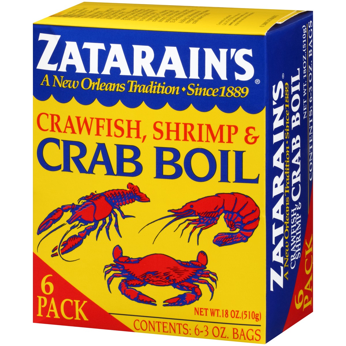 slide 4 of 9, Zatarain's Crawfish, Shrimp & Crab Boil (Pack of 6), 3 oz, 3 oz