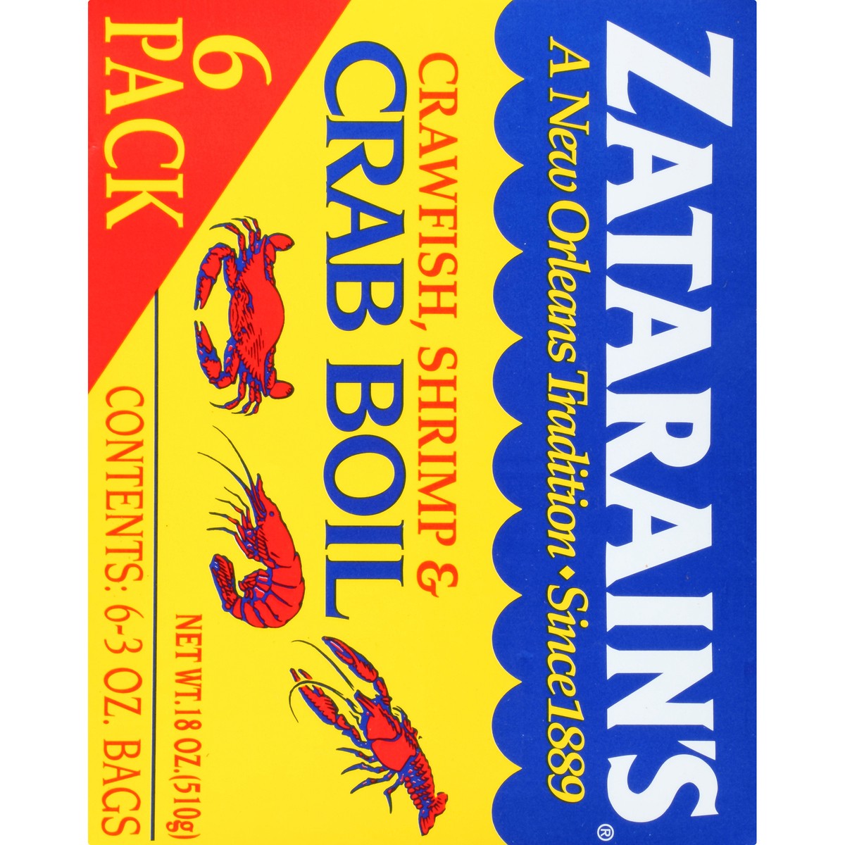 slide 5 of 9, Zatarain's Crawfish, Shrimp & Crab Boil (Pack of 6), 3 oz, 3 oz