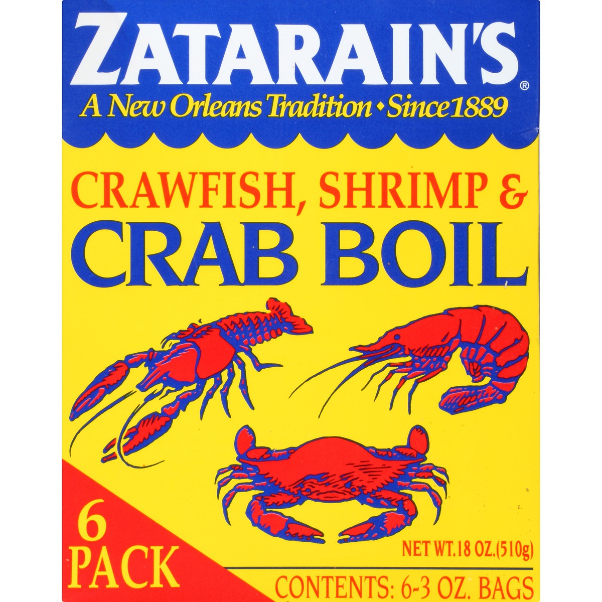 slide 4 of 9, Zatarain's Crawfish, Shrimp & Crab Boil (Pack of 6), 3 oz, 3 oz