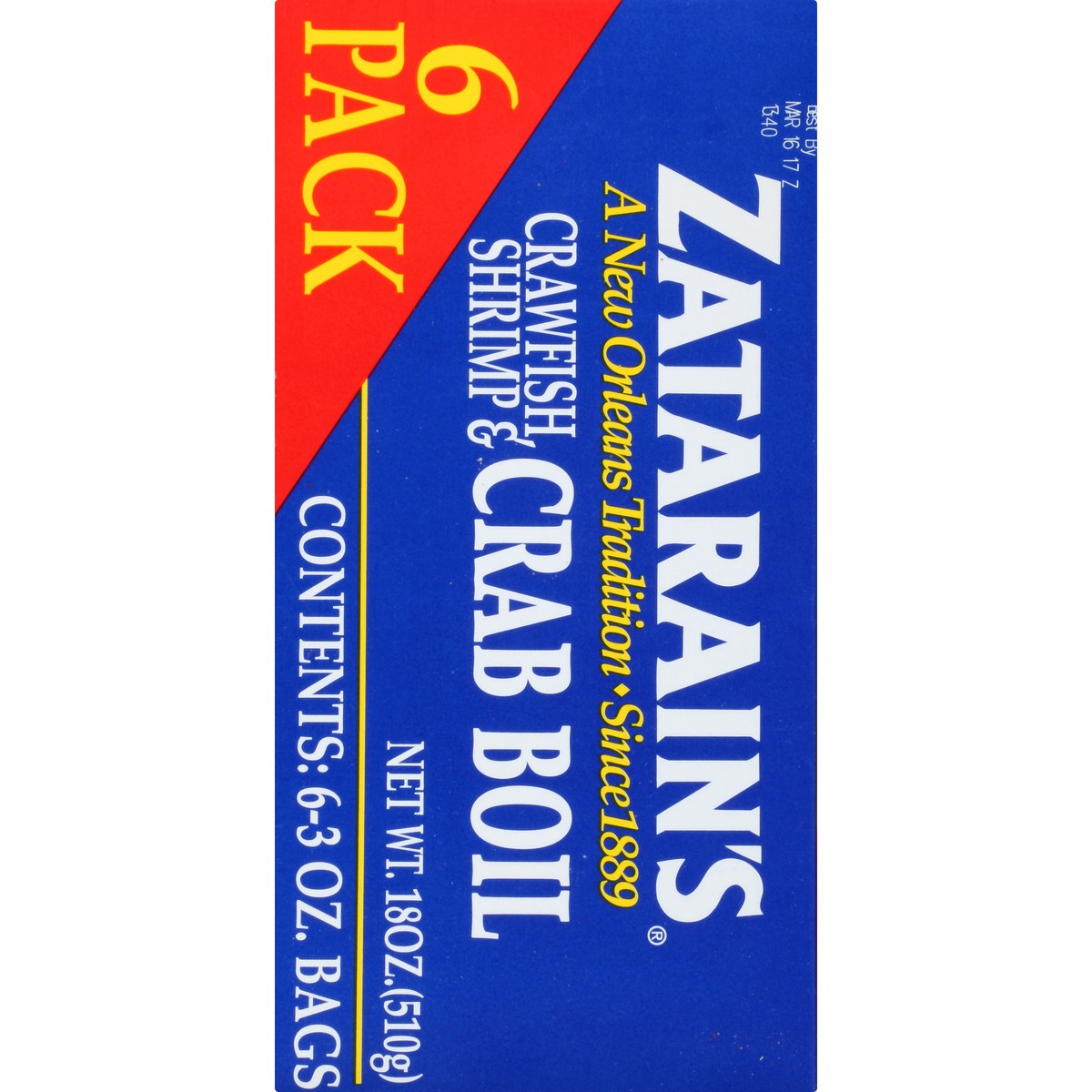 slide 2 of 9, Zatarain's Crawfish, Shrimp & Crab Boil (Pack of 6), 3 oz, 3 oz