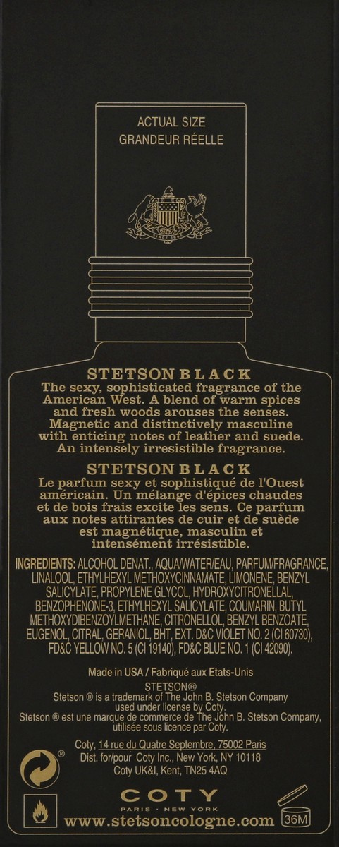 slide 4 of 11, Stetson Black Cologne Spray 1.5 oz, 1.5 oz