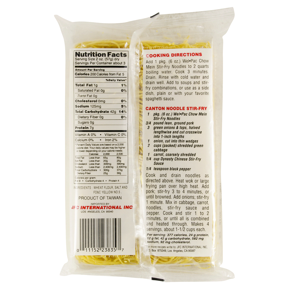 Wel-Pac Chow Mein Stir Fry Noodles 6 oz | Shipt