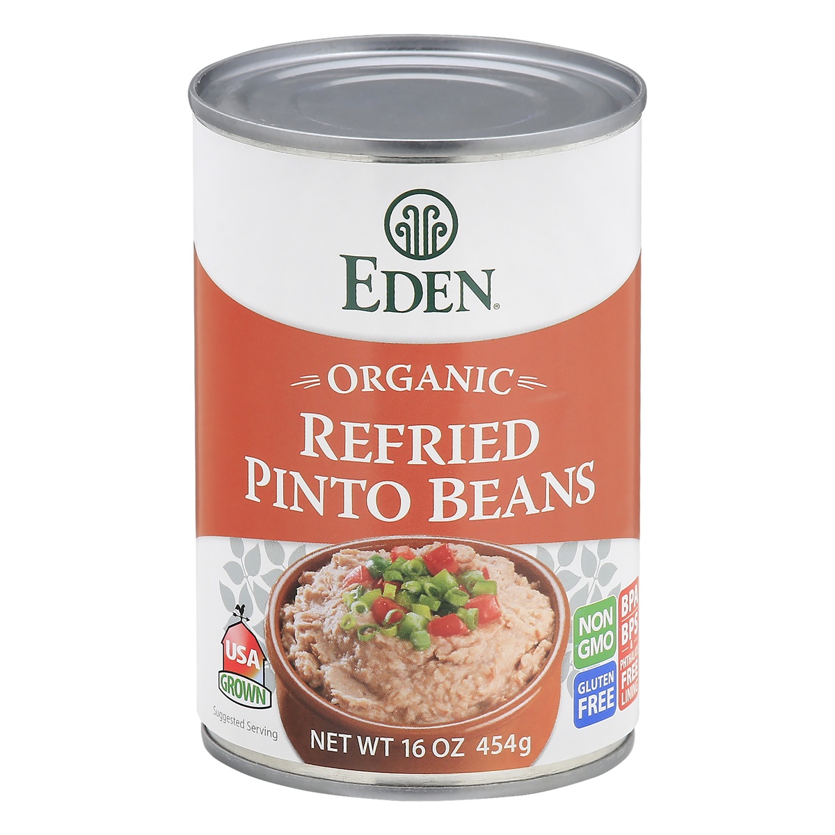 slide 1 of 1, Eden Foods Beans Refried Pinto Organic, 16 oz