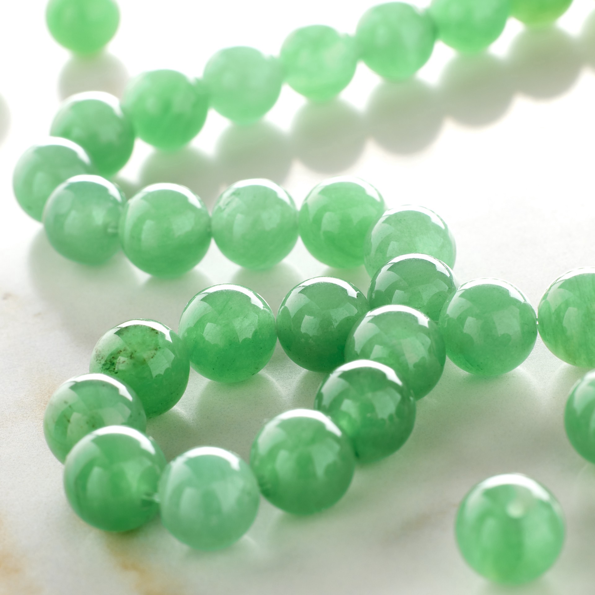 slide 3 of 3, Green Aventurine Round Beads, 8mm By Bead Landing, 8mm