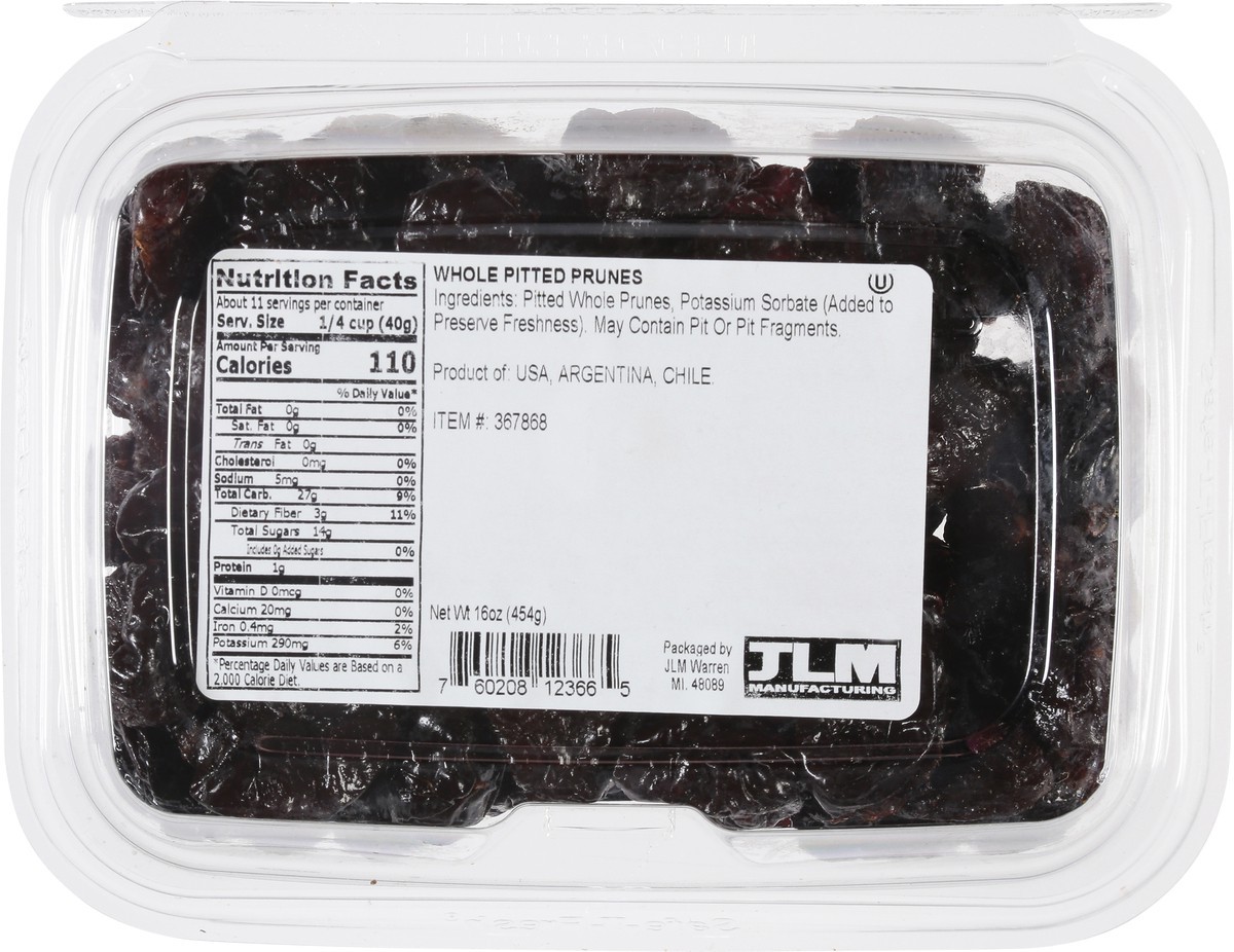 slide 13 of 13, JLM Manufacturing Pitted Whole Prunes 16 oz, 16 oz