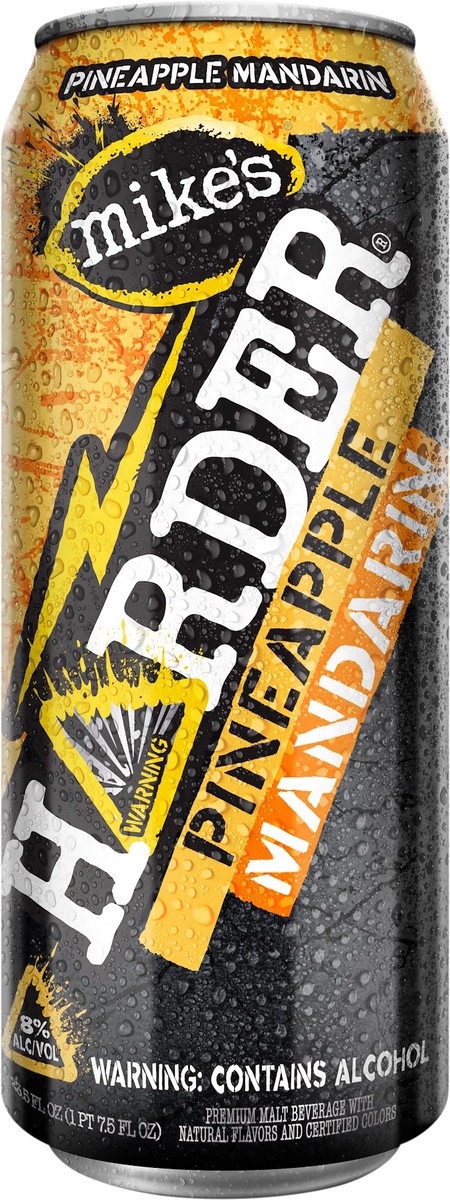 slide 1 of 7, Mike's Harder Pineapple Mandarin Beer 23.5 oz, 23.5 oz