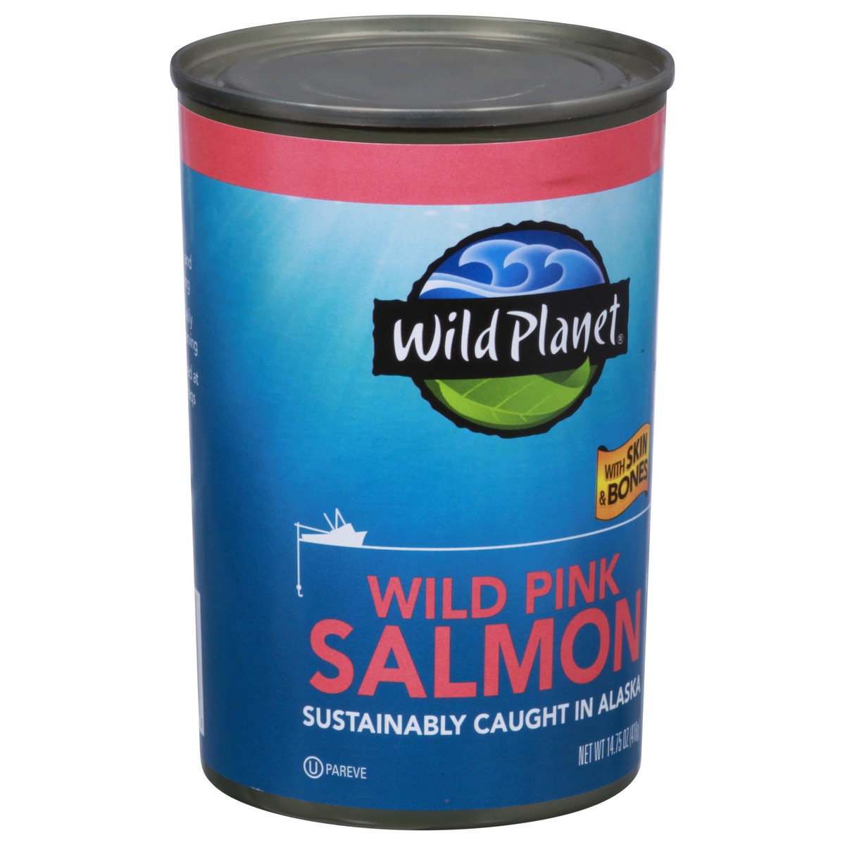 slide 7 of 9, Wild Planet Wild Pink Salmon with Skin & Bones 14.75 oz, 14.75 oz