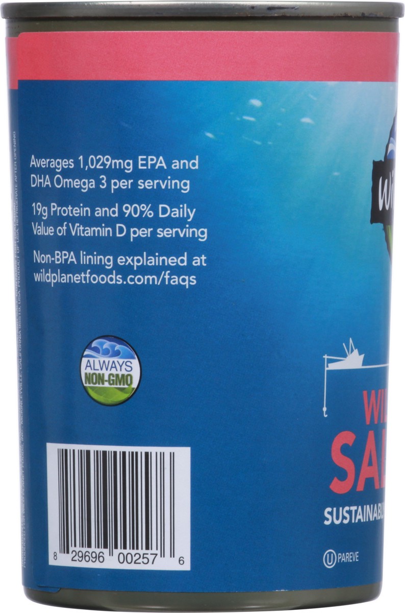 slide 9 of 9, Wild Planet Wild Pink Salmon with Skin & Bones 14.75 oz, 14.75 oz