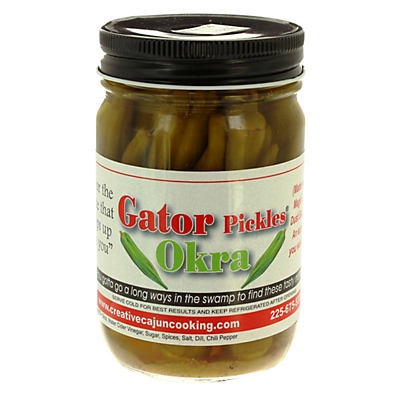 slide 1 of 1, Creative Cajun Cooking Gator Pickle Okra, 14.5 oz