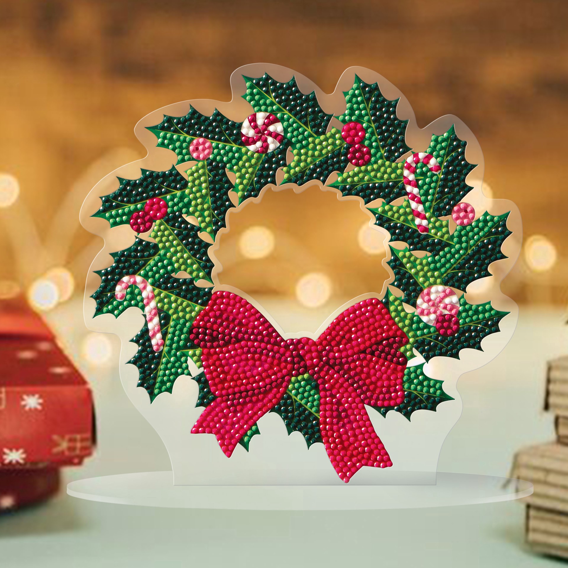 slide 2 of 3, 8" Topper Wreath Diamond Art Kit By Make Market, 8 in