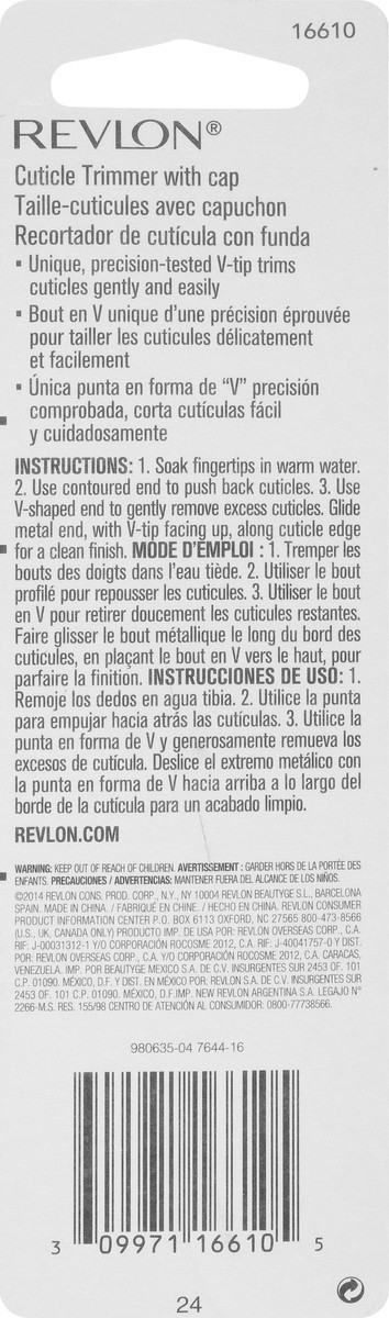 slide 5 of 11, Revlon Stainless Steel Cuticle Trimmer 1 ea, 1 ct