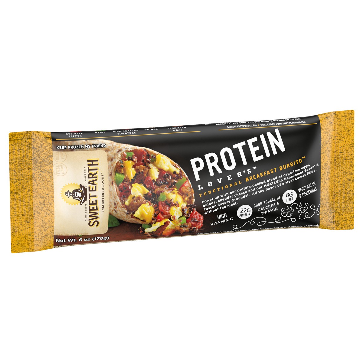 slide 5 of 8, Sweet Earth Protein Lover's Breakfast Burrito (Frozen), 5.5 oz