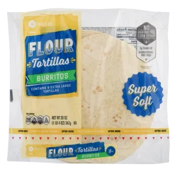 SE Grocers Exta Large Super Soft Flour Burrito Tortillas 9 Count