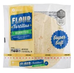 SE Grocers Exta Large Super Soft Flour Burrito Tortillas 9 Count