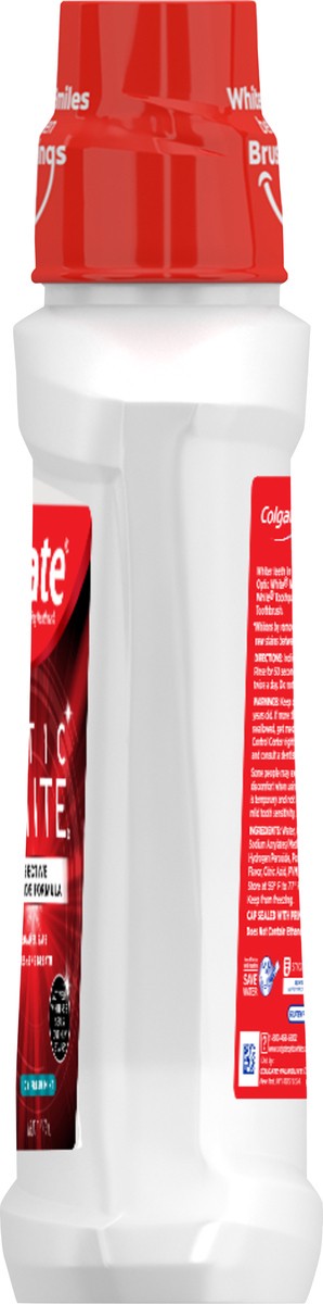 slide 5 of 8, Colgate Optic White Whitening Mouthwash, 2% Hydrogen Peroxide, Fresh Mint - 473 mL, 16 fl.oz. (6 Pack), 16.9 oz