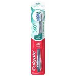 Colgate 360° Toothbrush with Tongue and Cheek Cleaner, Soft