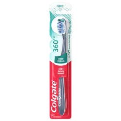 Colgate 360° Toothbrush with Tongue and Cheek Cleaner, Soft