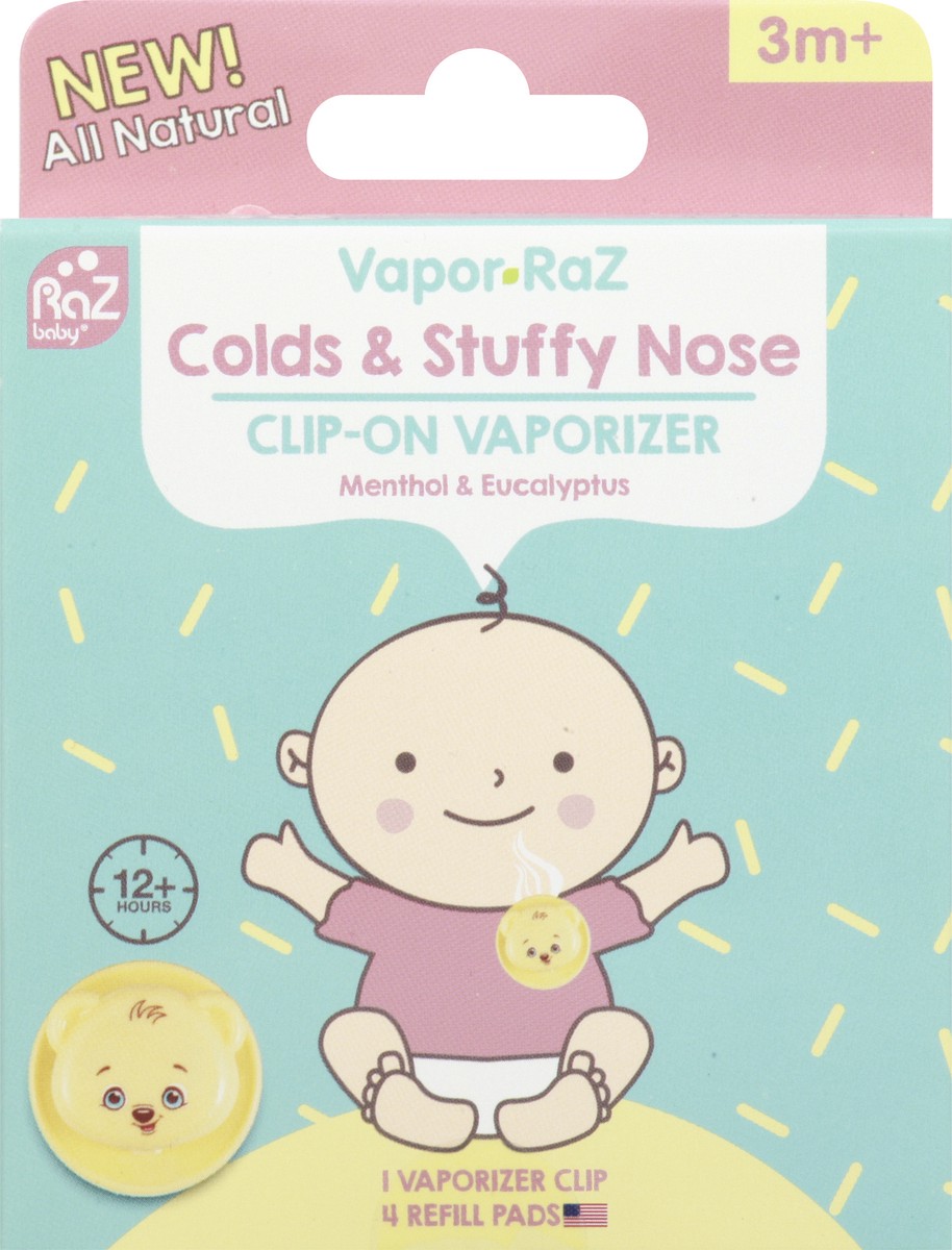 slide 1 of 11, Vapor Raz 3+ Months Colds & Stuffy Nose Clip-On Vaporizer 1 ea, 1 ct