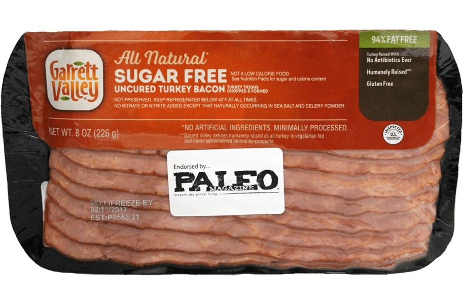 slide 1 of 1, Garrett Valley All Natural Organic Uncured Turkey Bacon, 8 oz