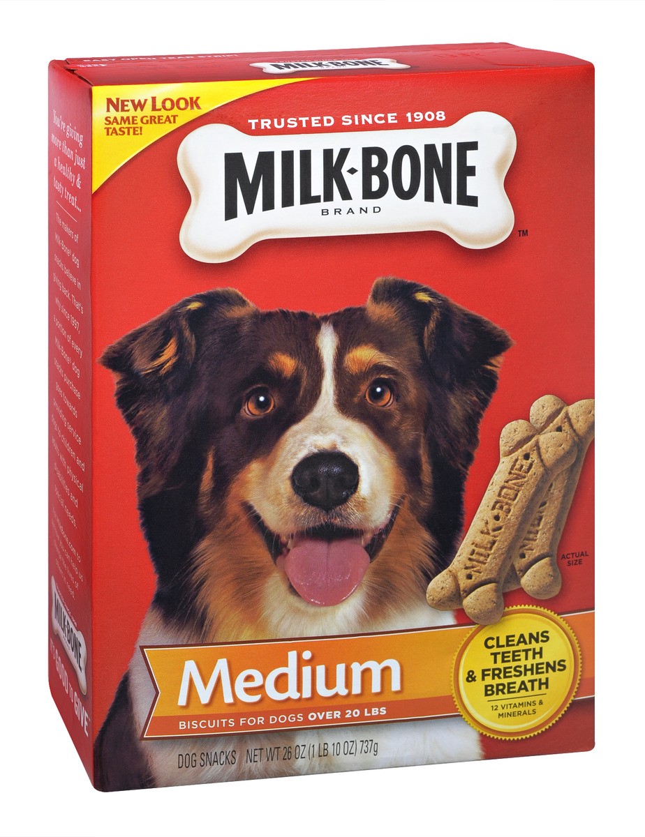 slide 2 of 6, Milk-Bone Biscuits Medium Dog Snacks, 26 oz