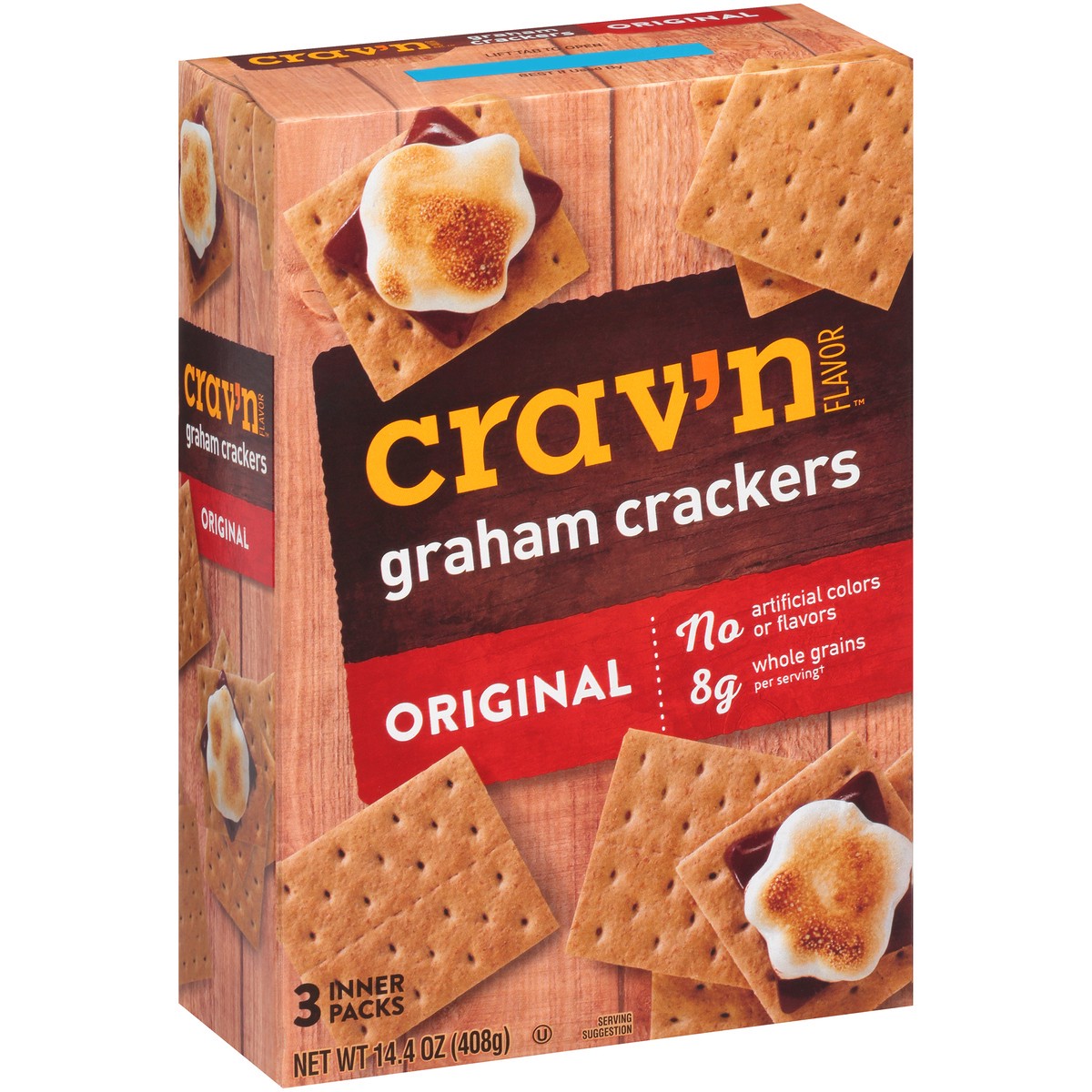 slide 5 of 9, Crav'n Flavor Graham Crackers-Crav'N Flavor, 14.4 oz