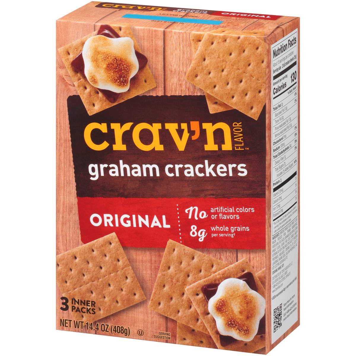 slide 6 of 9, Crav'n Flavor Graham Crackers-Crav'N Flavor, 14.4 oz