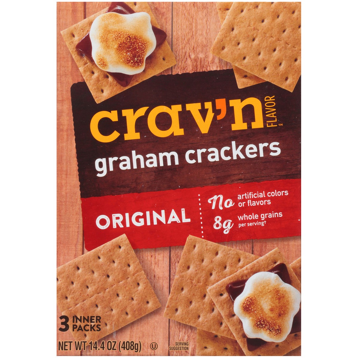 slide 7 of 9, Crav'n Flavor Graham Crackers-Crav'N Flavor, 14.4 oz