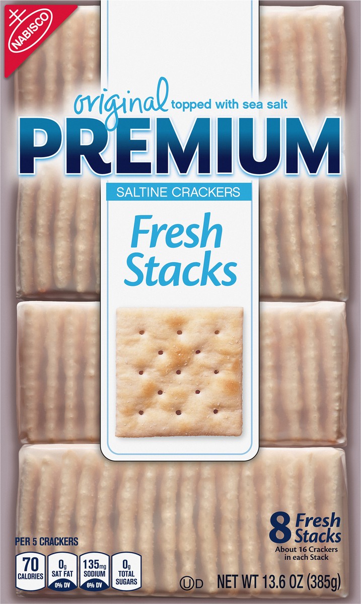 slide 6 of 9, Premium Original Saltine Crackers, 13.6 oz