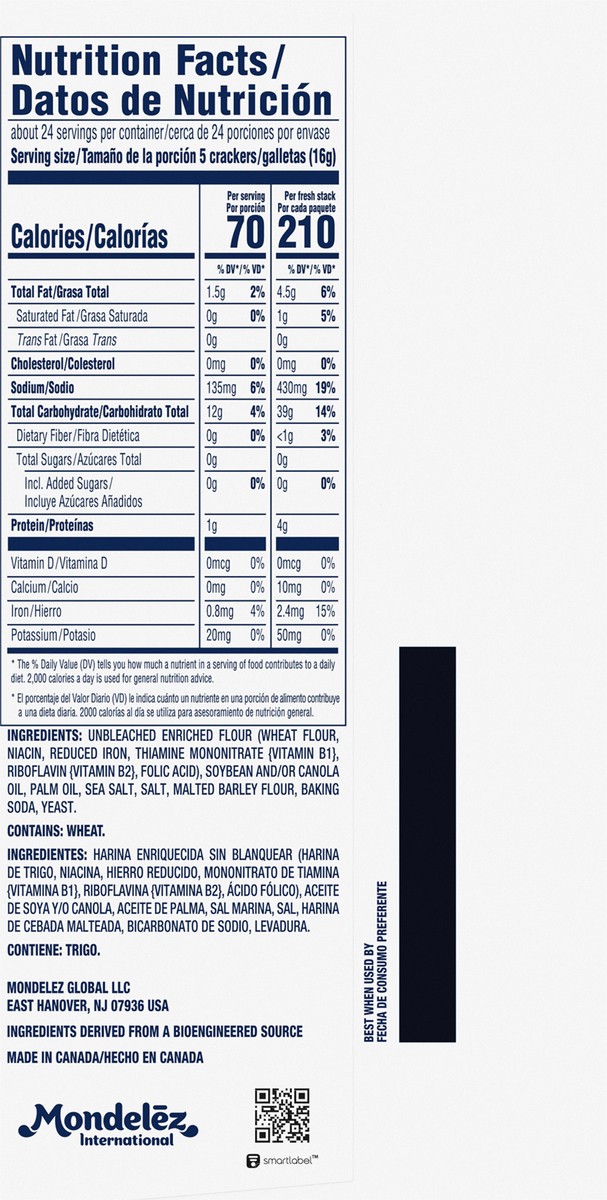 slide 8 of 9, Premium Original Saltine Crackers, 13.6 oz