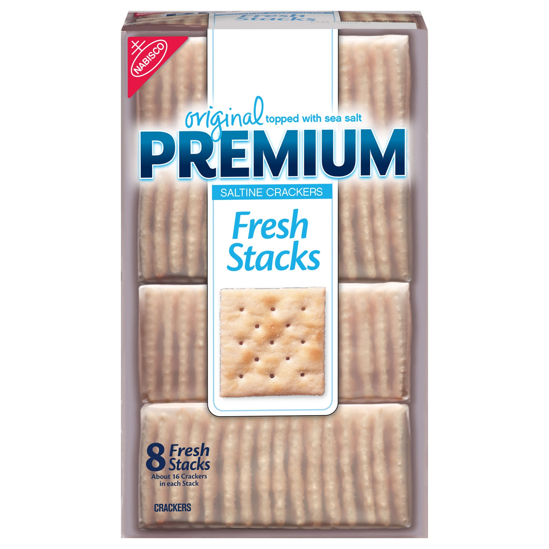 slide 1 of 2, Premium Original Fresh Stacks Saltine Crackers, 13.6 oz