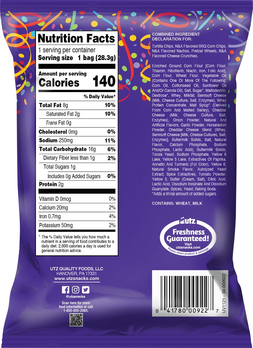 slide 4 of 11, Utz Party Mix, 1 oz