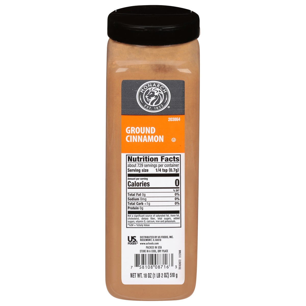 slide 1 of 12, Monarch Ground Cinnamon, 18 oz