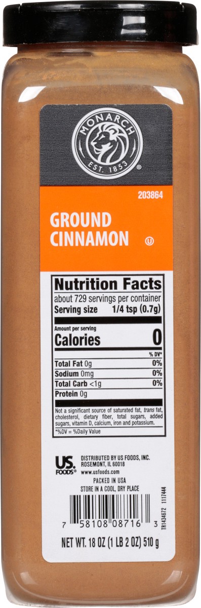 slide 12 of 12, Monarch Ground Cinnamon, 18 oz