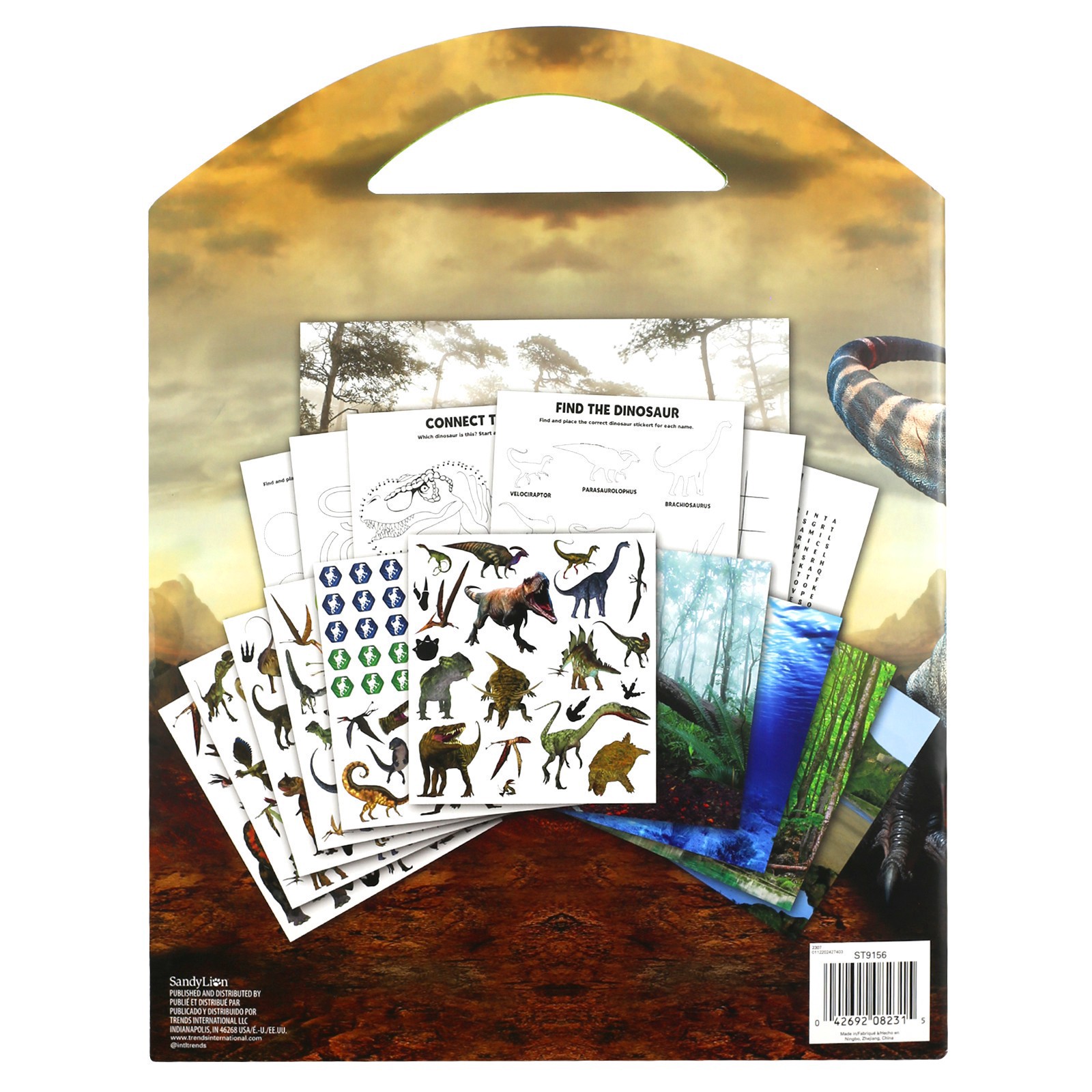 slide 3 of 3, Trends International Dinosaur Grab & Go Sticker Set, 8.5 in x 11 in