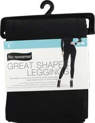 No Nonsense Great Shapes Medium Black Leggings 1 ea