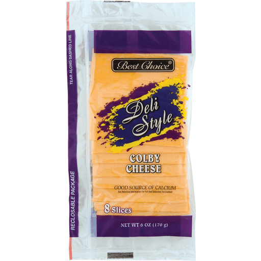 slide 1 of 1, Best Choice Deli Slices Colby, 6 oz