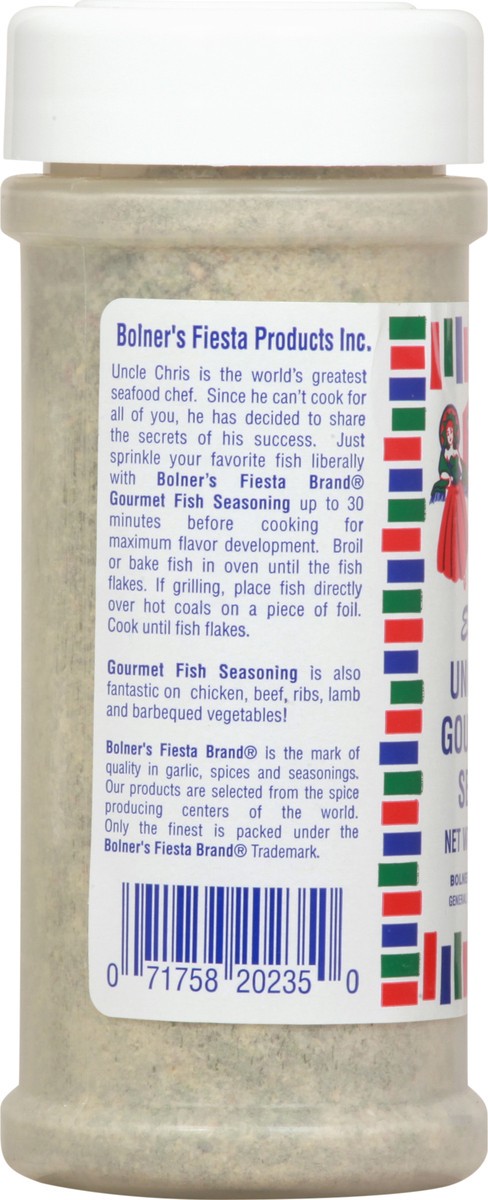 slide 7 of 12, Fiesta Extra Fancy Uncle Chris' Gourmet Fish Seasoning 5 oz, 5 oz