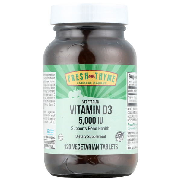 slide 1 of 1, Fresh Thyme Vitamin D3 5000 Iu, 1 ct