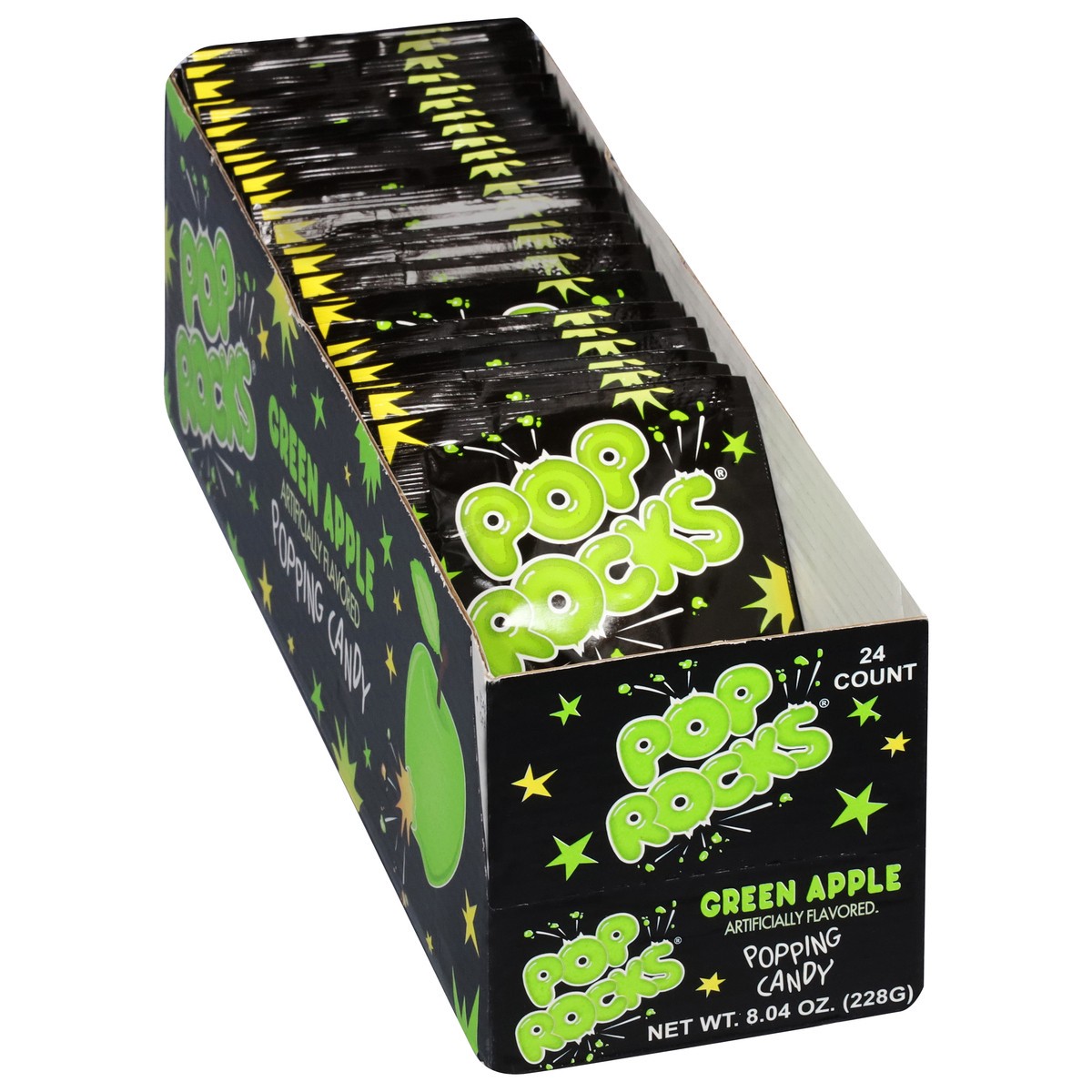 slide 10 of 13, Pop Rocks Green Apple Popping Candy 24 ea, 24 ct