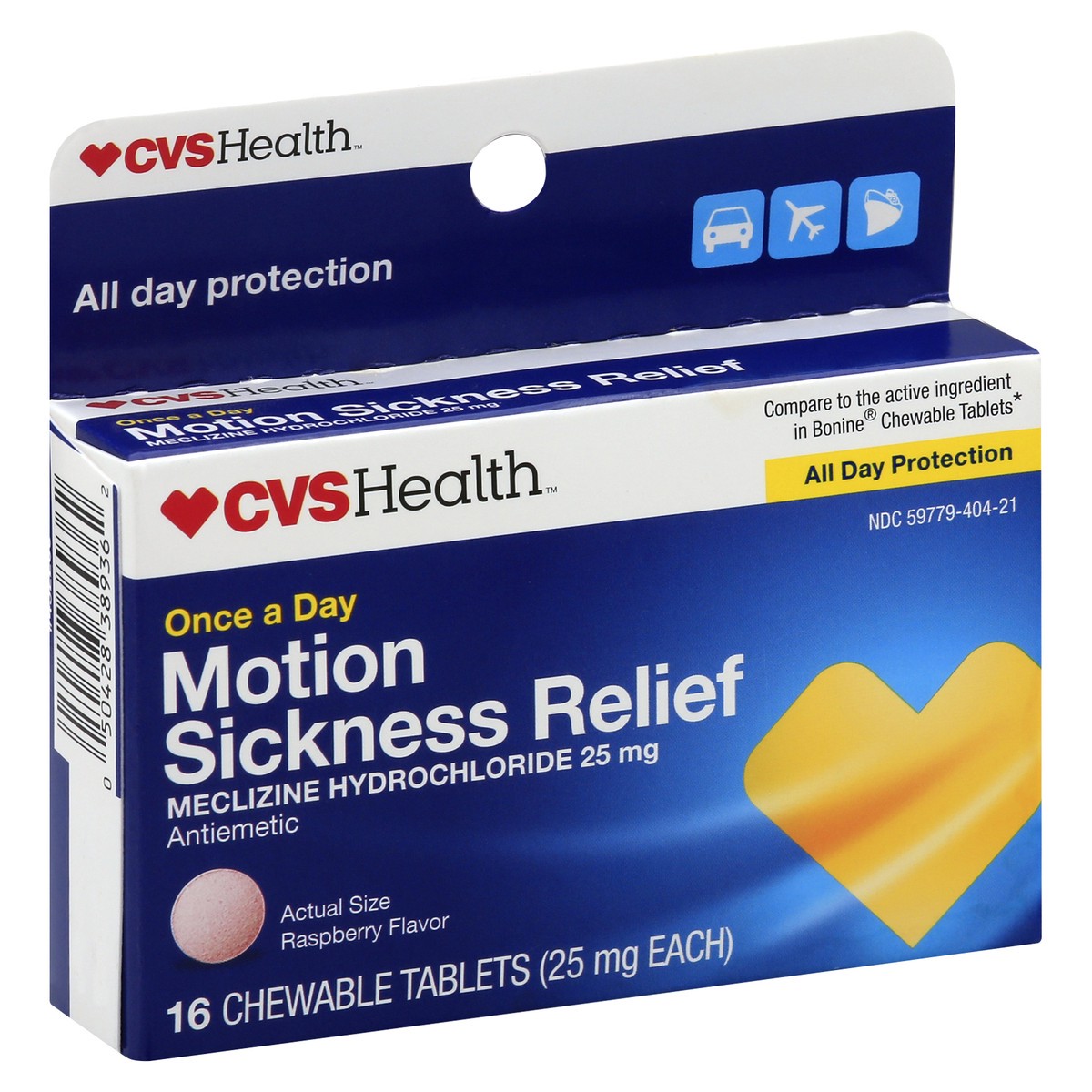 slide 4 of 11, CVS Health Motion Sickness Relief Chewable Tablets, Raspberry, 16 Ct, 16 ct