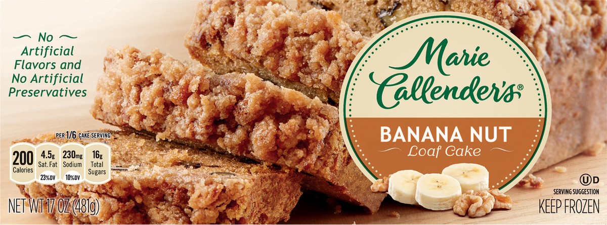 slide 1 of 2, Marie Callender's Banana Nut Loaf Cake 17 oz, 17 oz