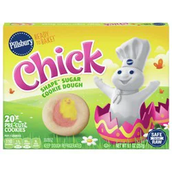 Pillsbury Ready To Bake Chick Shape Sugar Cookie Dough, 20 Cookies, 9.1 oz.